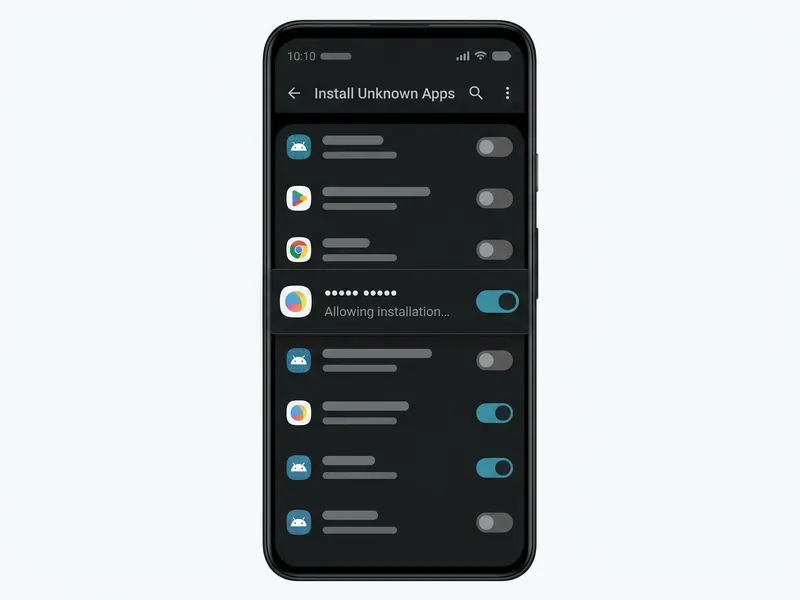 Android setting that allows installs from your browser
