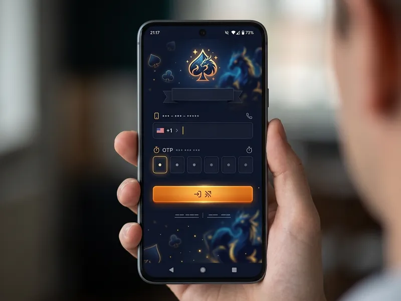 Master Game sign-in screen with phone number and OTP